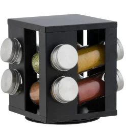CASA Industria Carrusel De Hierbas 8 Botes Negro Discount
