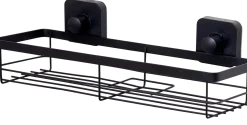 CASA Industria Cesta De Ducha Con Ventosas Negro New