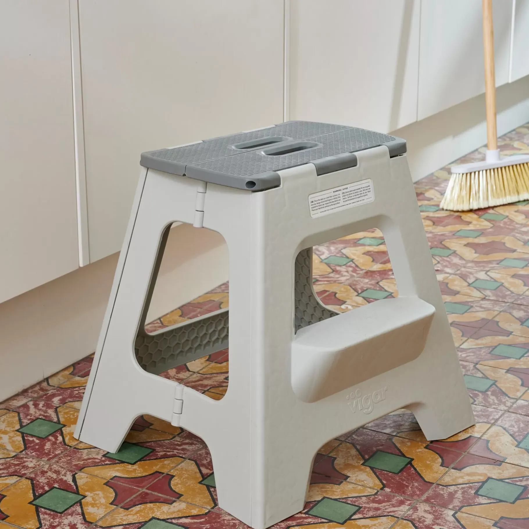 CASA Jasmin Taburete Plegable Deluxe Xl Gris Claro Sale