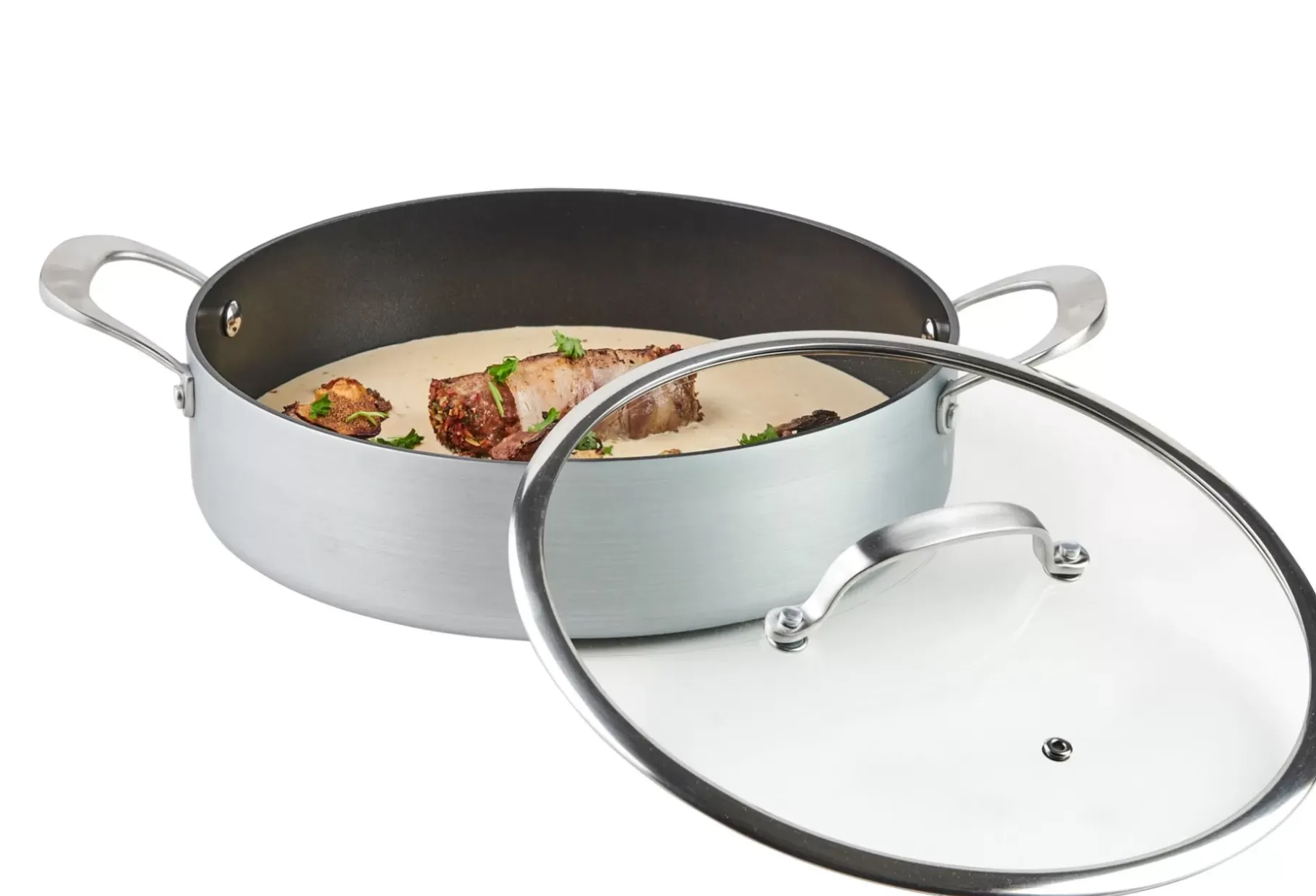 CASA Kastrol Olla Con Tapa Plateado Hot