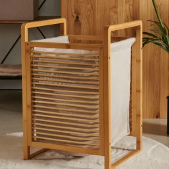 CASA Linolux Bamboe Cesta Para Colada Natural Sale