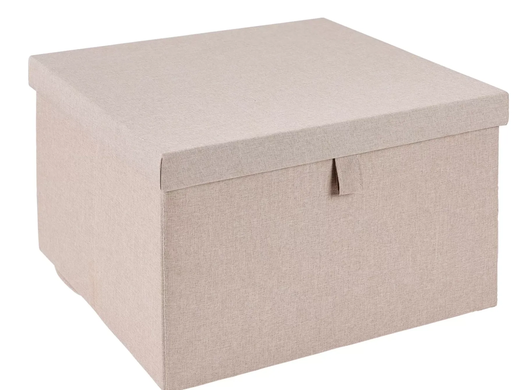 CASA Linolux Caja De Almacenaje Con Tapa Beis Discount