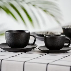 CASA Magma Taza Y Plato Negro Best