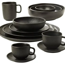 CASA Magma Taza Y Plato Negro Best