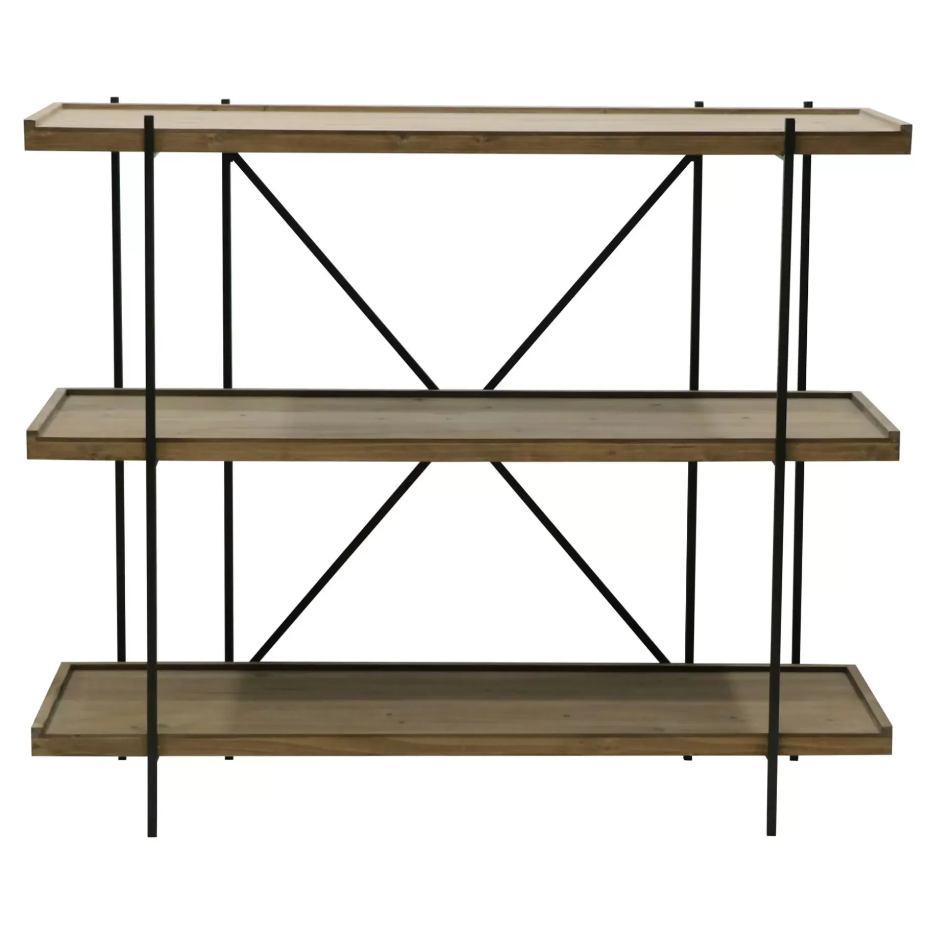 CASA Maine Estanteria De Pared Negro, Natural Outlet