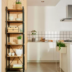 CASA Marcel Estanteria De Pared Negro Discount