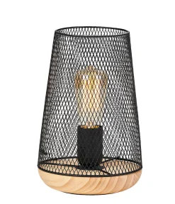 CASA Mesh Lampara De Mesa Negro