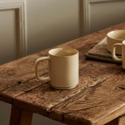 CASA Mineral Sand Taza Con Asa Beis New