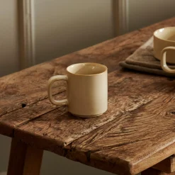 CASA Mineral Sand Taza Con Asa Beis Discount
