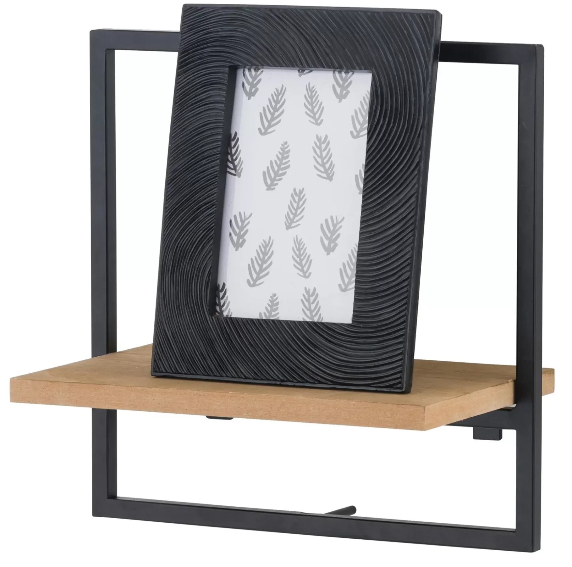 CASA Mix&Match Estanteria De Pared Negro, Natural Hot