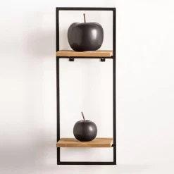 CASA Mix&Match Estanteria De Pared Negro, Natural Clearance