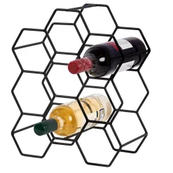 CASA Nau Botellero Para 9 Botellas Negro Hot