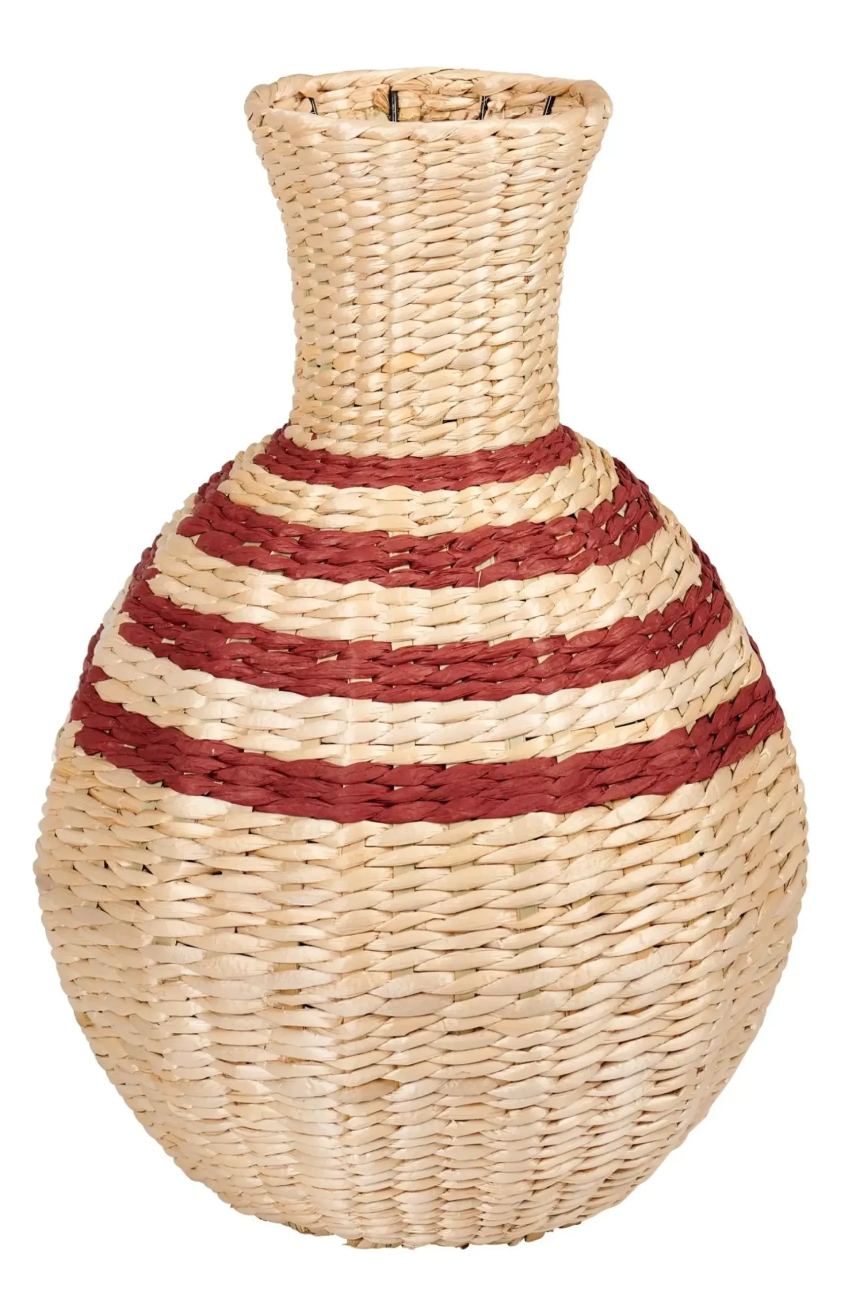 CASA Nepal Florero Marron, Natural, Rojo Oscuro New
