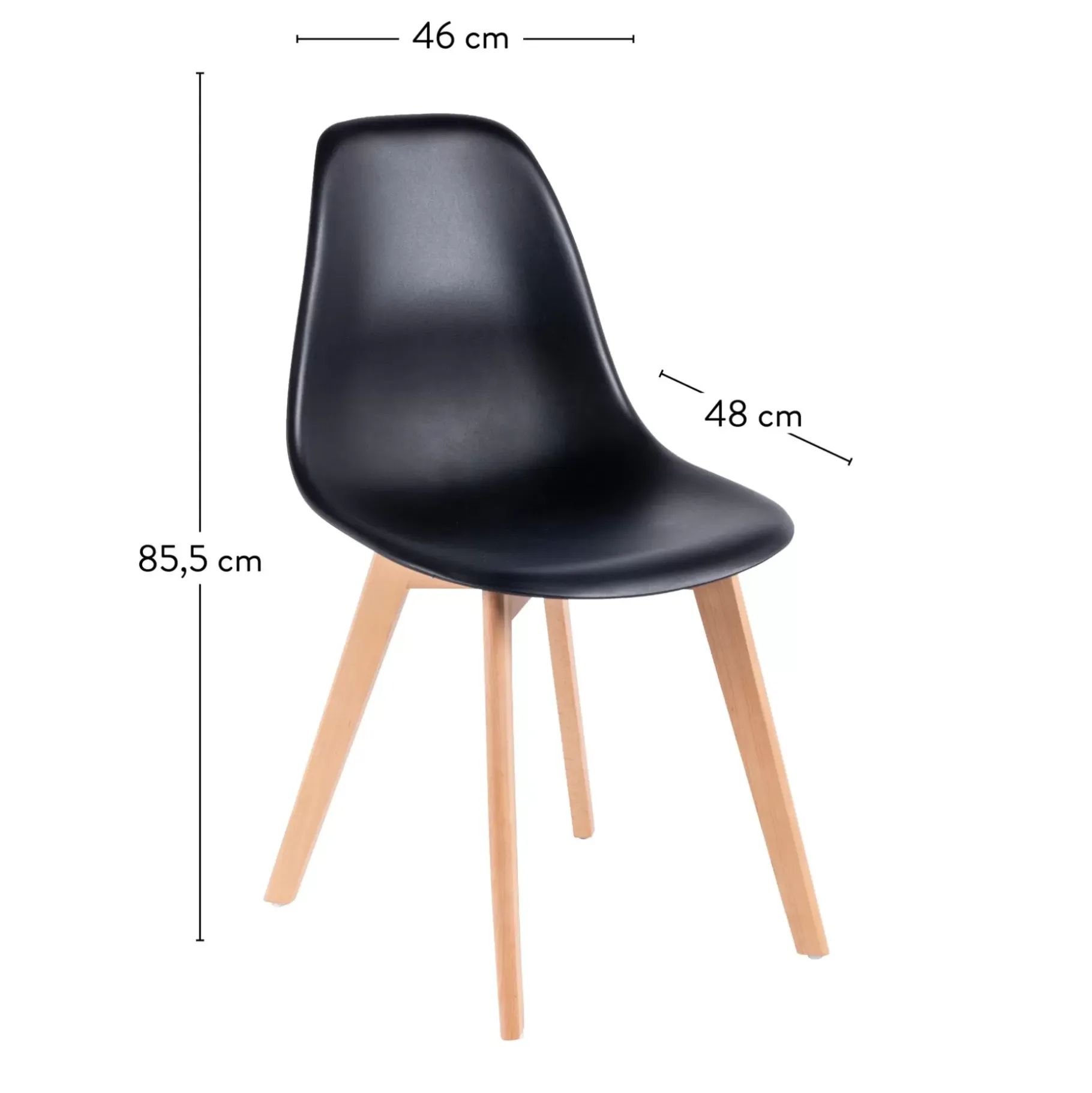 CASA New Mats Silla De Comedor Negro New
