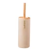 CASA New Resin Cepillo Wc En Soporte Natural New
