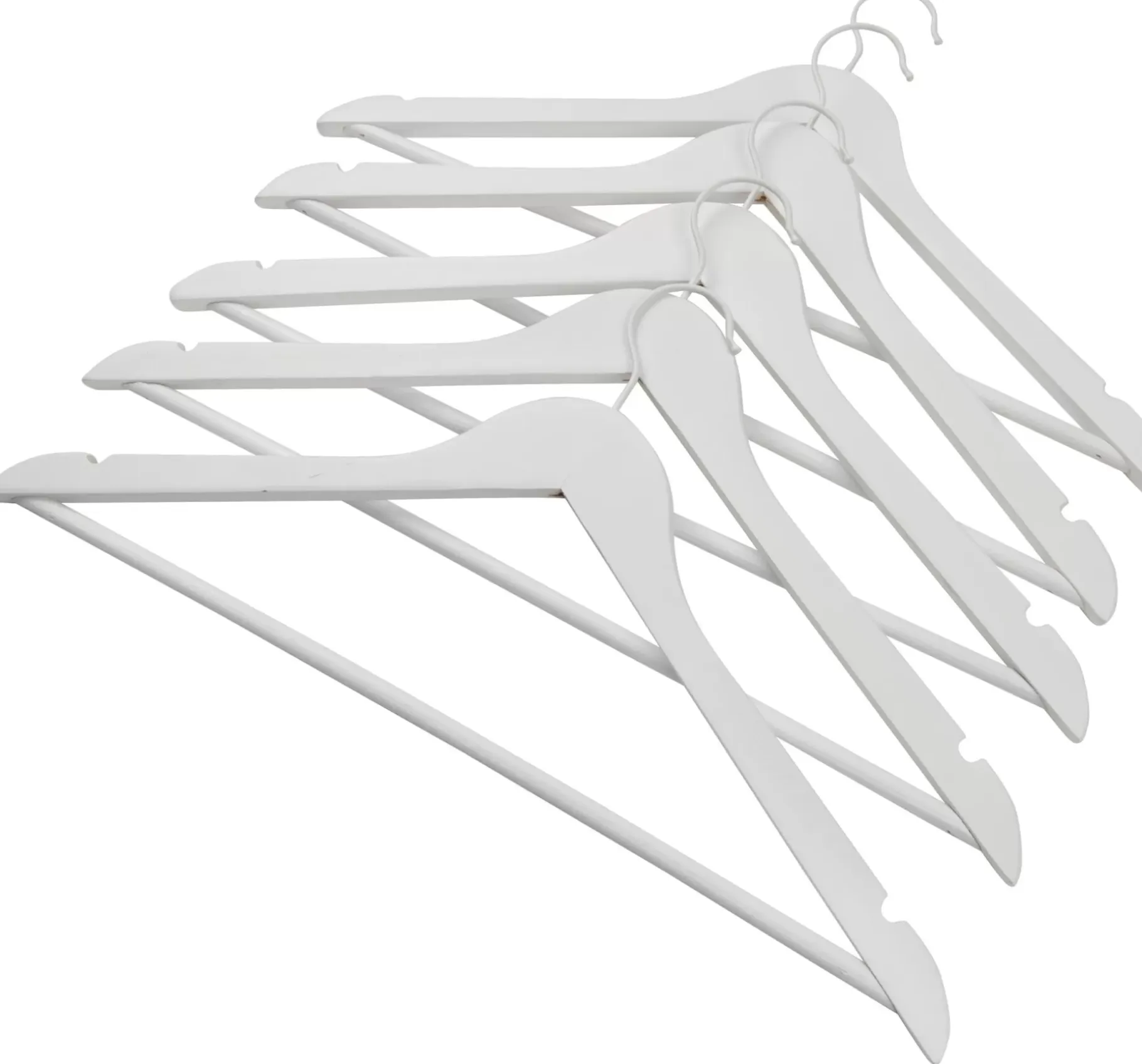 CASA New Wood Perchas Juego De 5 Blanco