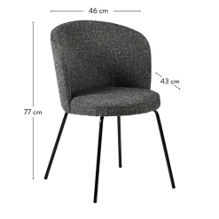 CASA Olivier Silla De Comedor Gris New