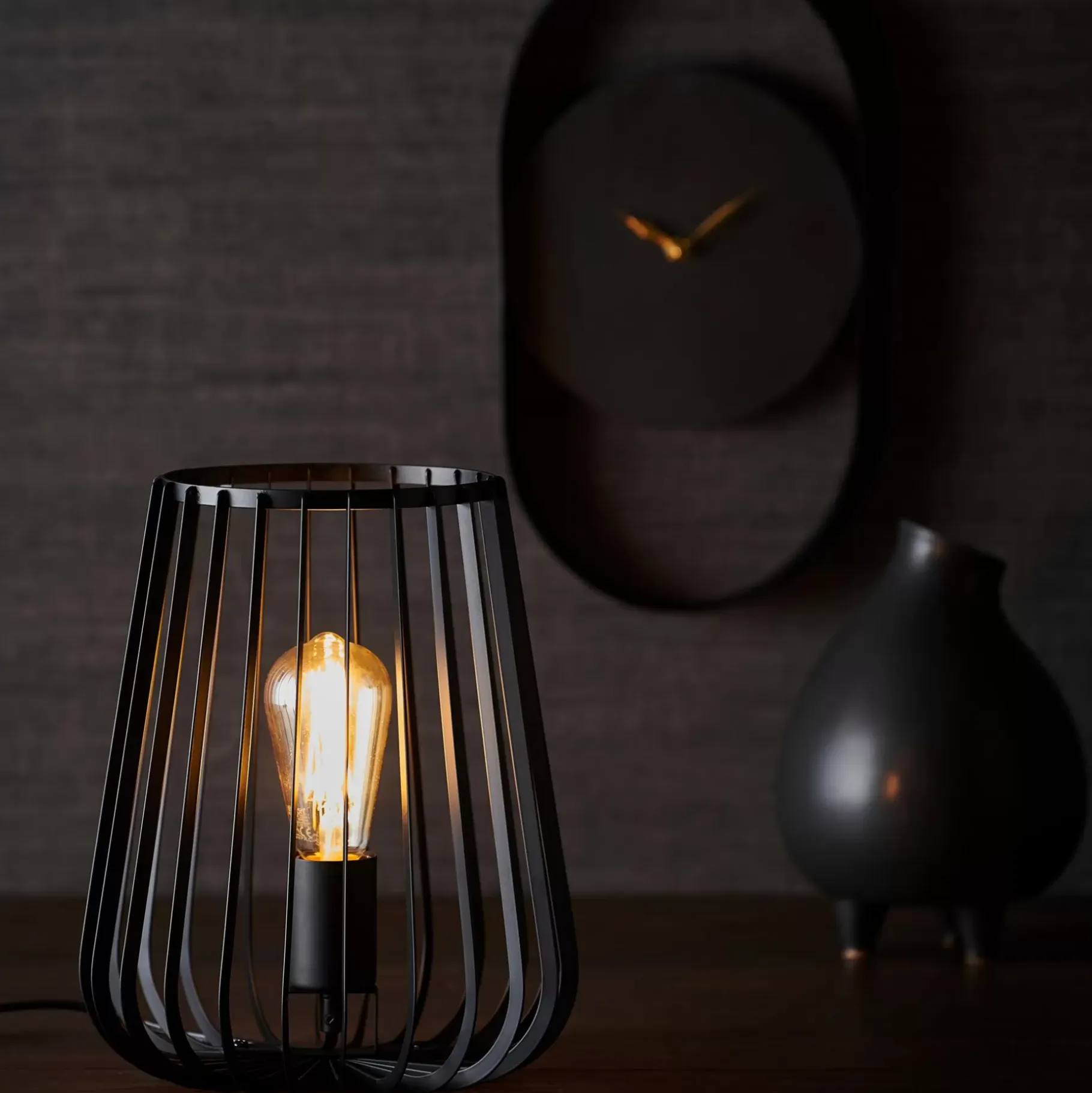 CASA Orion Lampara De Mesa Negro Outlet