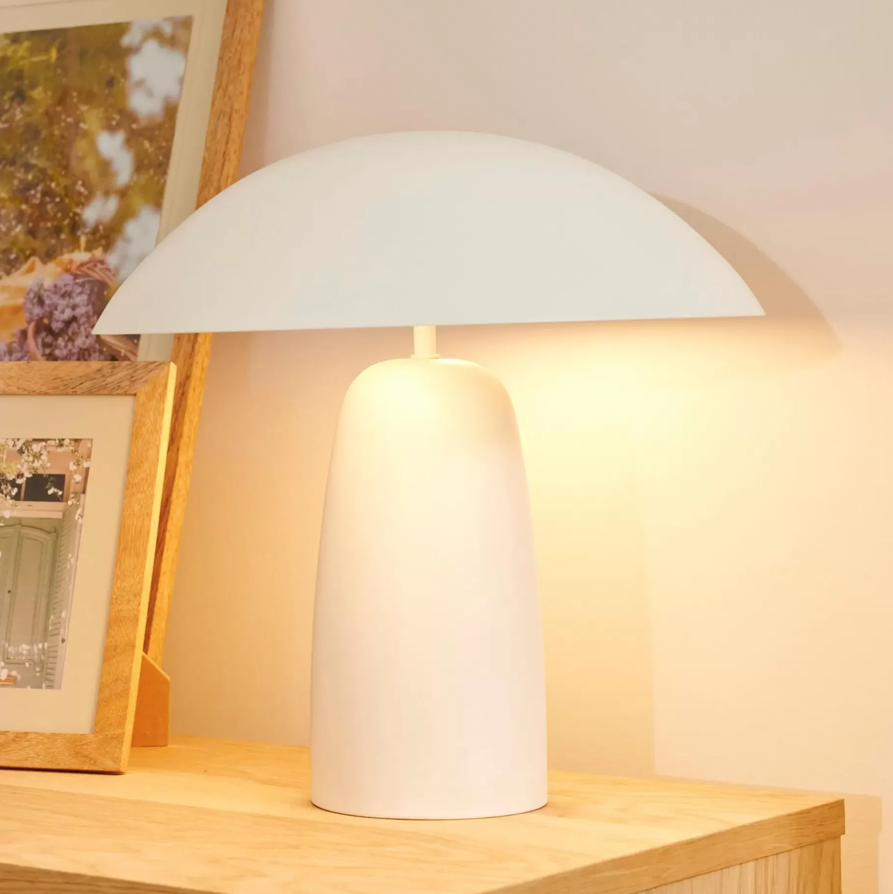 CASA Pandi Lampara De Mesa Blanco Apagado Outlet