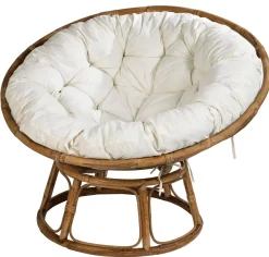 CASA Papasan Silla Natural, Blanco Apagado Hot