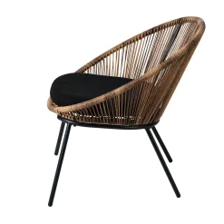 CASA Papayo Silla Lounge Con Cojin Natural Hot