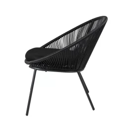 CASA Papayo Silla Lounge Negro Discount