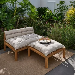 CASA Paulette Mesa/Puf Lounge Natural Hot