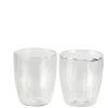 CASA Pausa Vaso De Doble Pared Juego De 2 Transparente New