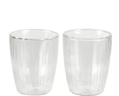 CASA Pausa Vaso De Doble Pared Juego De 2 Transparente New