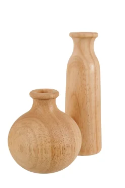 CASA Rubberwood Florero Decorativo Clearance