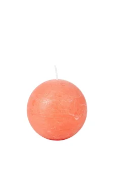 CASA Rustic Vela Esferica Naranja Outlet