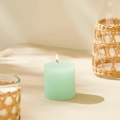 CASA Rustic Vela Estriada Menta Hot