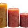CASA Rustic Velas Juego De 3 Marron, Rojo, Verde Outlet
