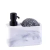CASA Shadow Dispensador De Jabon Con Esponja Negro, Blanco Hot