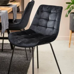 CASA Silka Silla De Comedor Negro Clearance