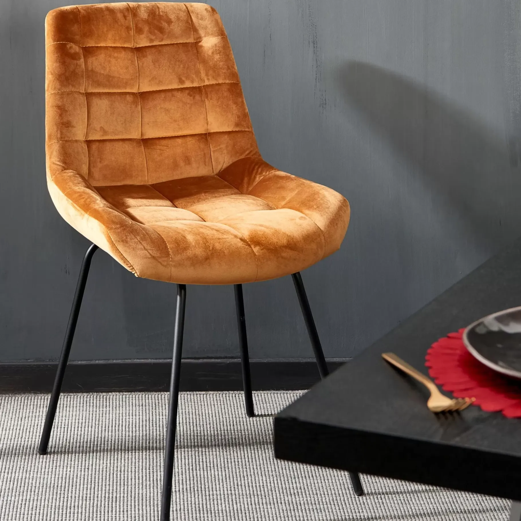 CASA Silka Silla De Comedor Negro, Marron Outlet