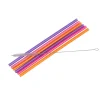 CASA Slurp Pajitas Reutiliz Juego De 6 Mezcla De 3 Colores Naranja, Morado, Rosa Clearance
