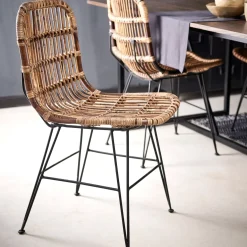 CASA Sumatra Silla De Comedor Negro, Marron Hot