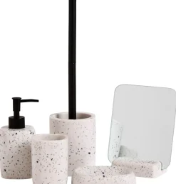CASA Terrazzo Cepillo Wc En Soporte Blanco Hot