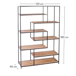 CASA Trapp Estanteria De Pared Negro Best