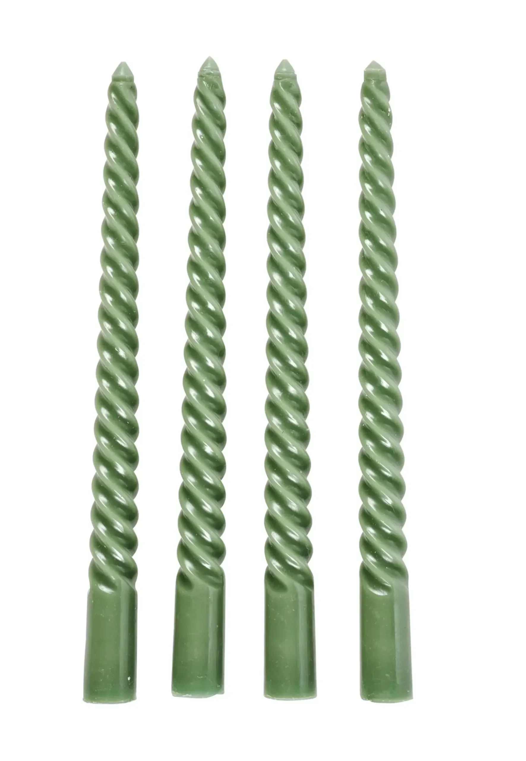 CASA Twist Velas Retorcidas Juego De 4 Verde Best