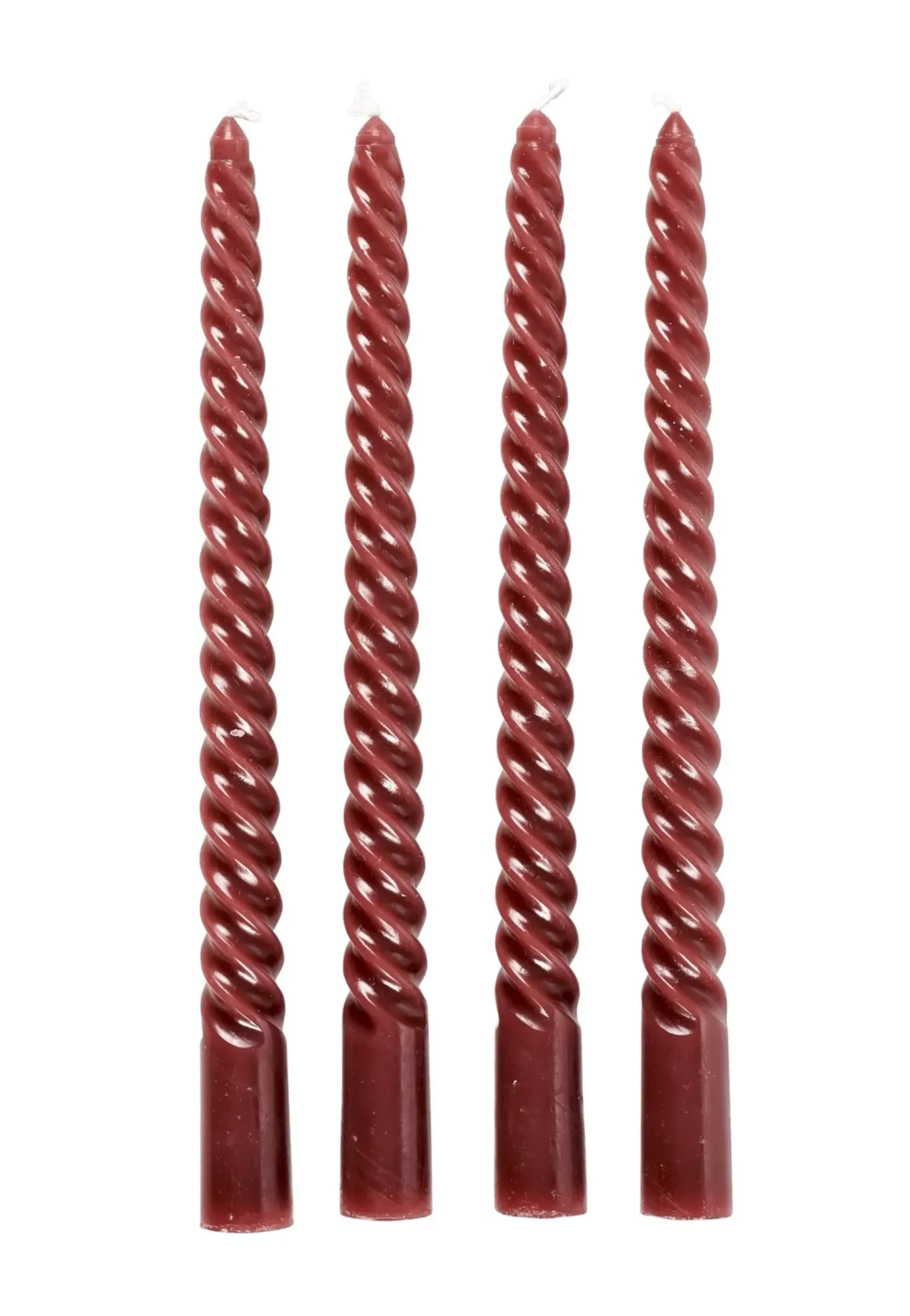 CASA Twist Velas Retorcidas Juego De 4 Rojo Online