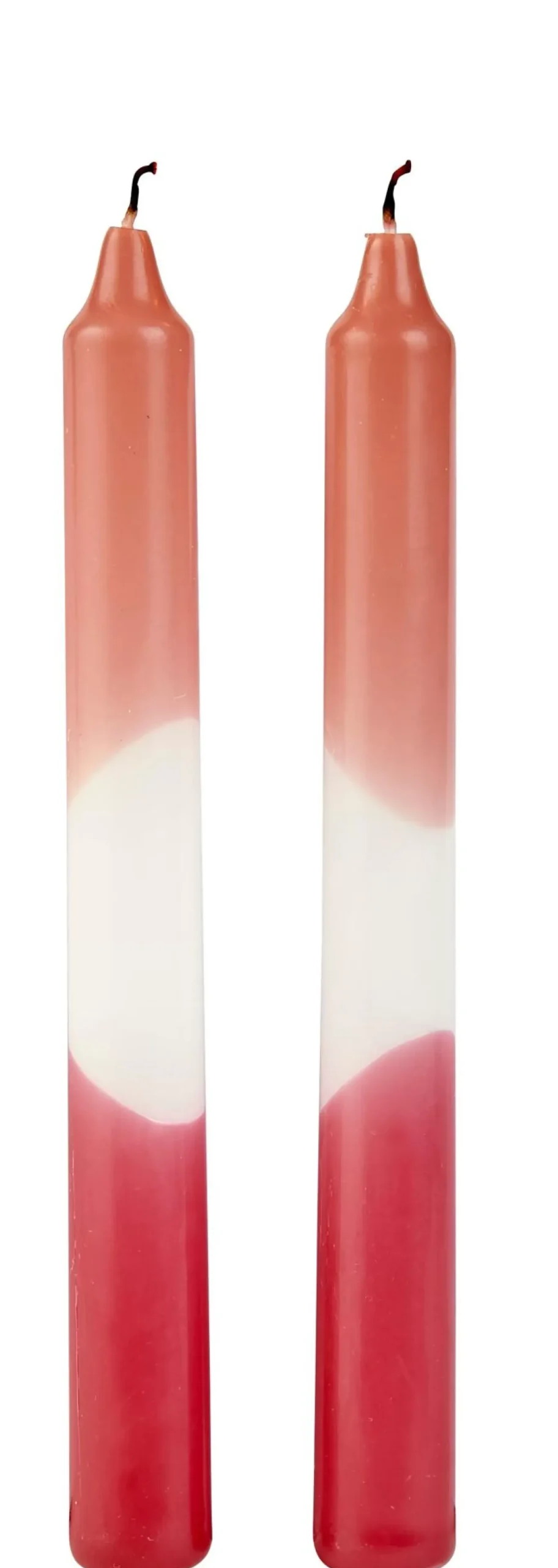 CASA Two Velas Juego De 2 Blanco, Rojo, Multicolor, Color Rosa Viejo Outlet