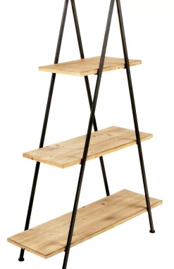 CASA Vermont Estanteria De Pared Negro, Natural Best