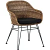 CASA Vienna Silla Comedor Negro, Natural Discount