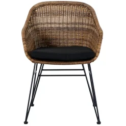 CASA Vienna Silla Comedor Negro, Natural Discount