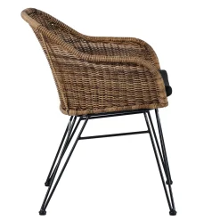 CASA Vienna Silla Comedor Negro, Natural Discount