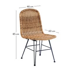CASA Vienna Silla De Comedor Negro, Natural Sale