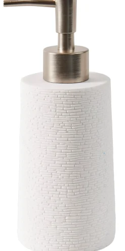 CASA White Elegance Dispensador De Jabon Blanco, Plateado Best