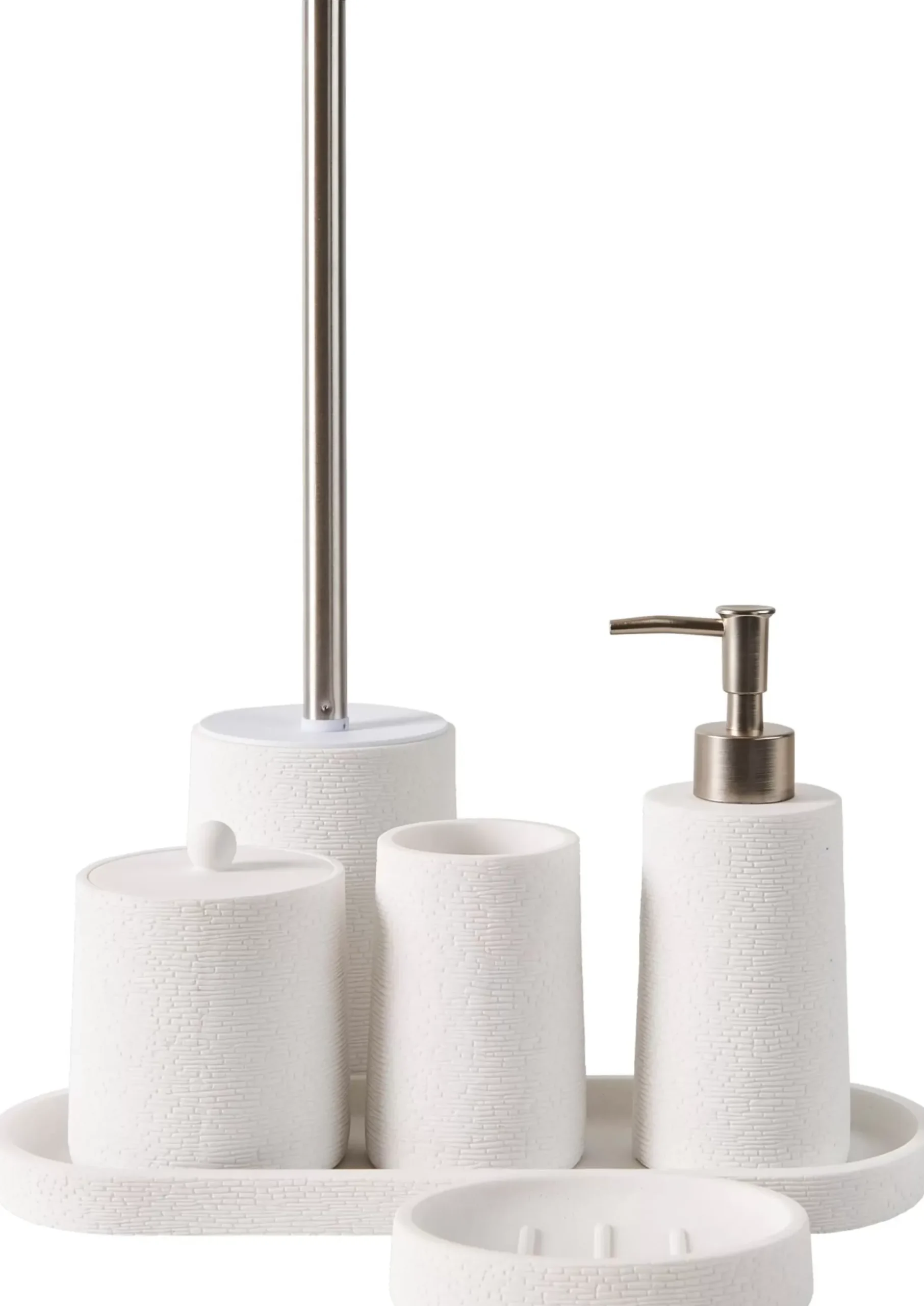 CASA White Elegance Dispensador De Jabon Blanco, Plateado Best